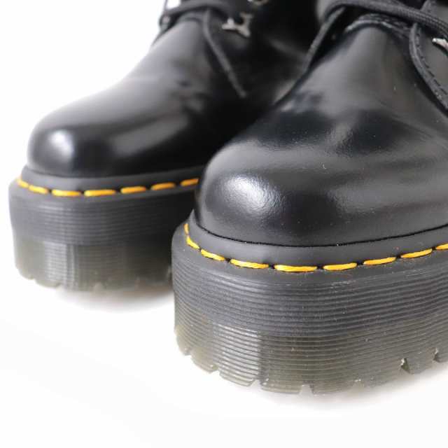 極美品△Dr.Martens ドクターマーチン JADON HDW BUTTERO 8ホール 厚底 レザーブーツ サイドZIP付き ブラック 黒  レディース UK5 オシャ｜au PAY マーケット