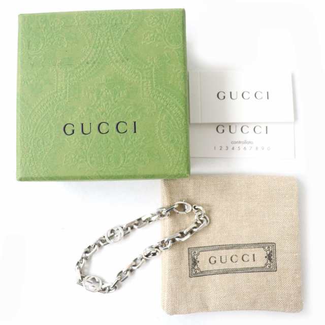 極美品△伊製 GUCCI グッチ インターロッキングG エイジング