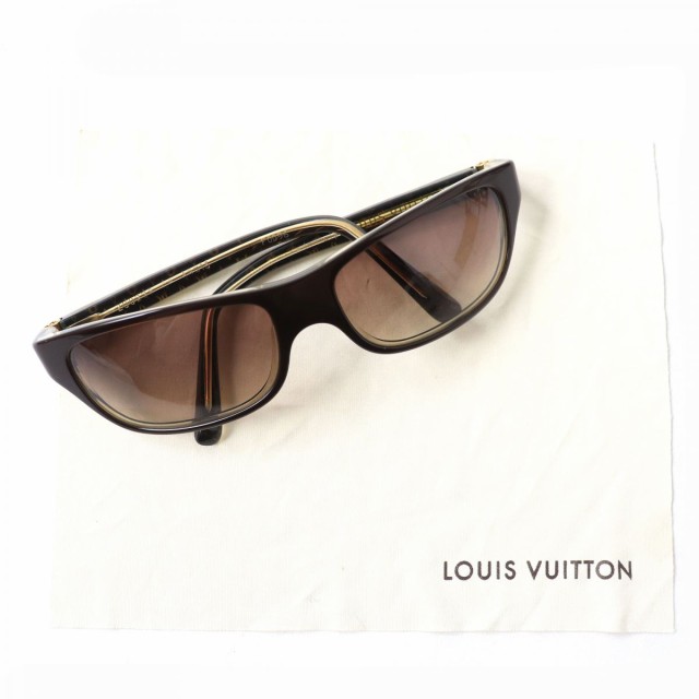 良品△イタリア製 LOUIS VUITTON ルイヴィトン Z0022E レディース グラデーションレンズ サングラス 58□15 クリアブラウン×ゴールド約33cm×ヨコ約57cm幅