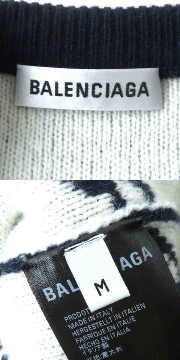 極美品△正規品 BALENCIAGA バレンシアガ 20SS 620983 ALLOVER LOGO クルーネック ジャガードロゴ ニット セーター  レディース ネイビー の通販はau PAY マーケット - 衣類＆ブランドリサイクルGREEN | au PAY マーケット－通販サイト