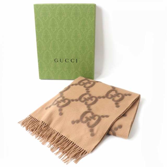 未使用品△正規品 GUCCI グッチ 675876 グッチシマ ウール100％ 大判