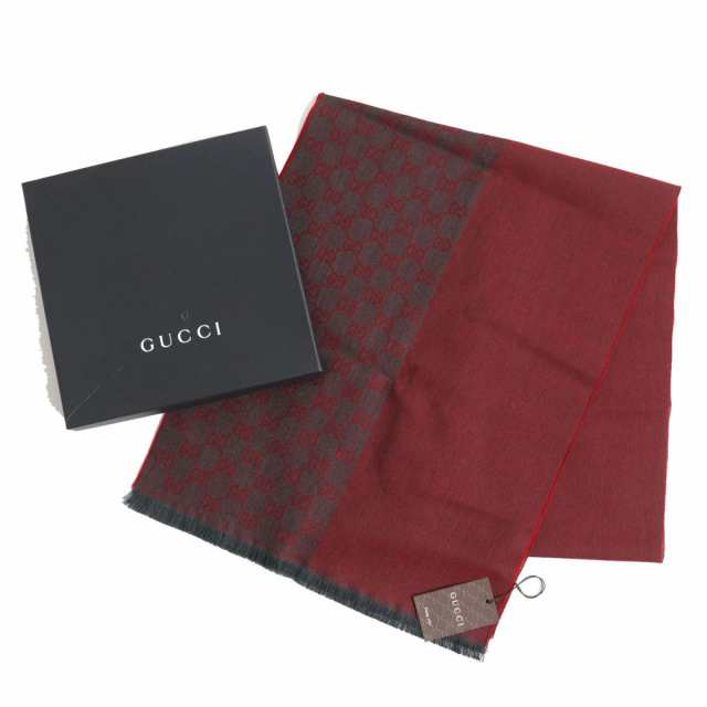 未使用品△正規品 GUCCI グッチ 344994 GG柄 ウール100％ 大判