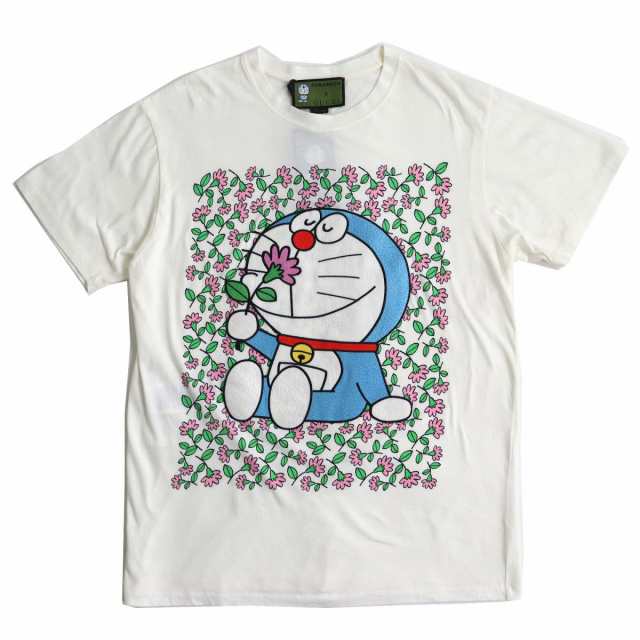 未使用品△正規品 GUCCI グッチ 615044 ドラえもん×花柄 クルーネック 半袖 Tシャツ オーバーシルエット オフホワイト×マルチカラー  XS｜au PAY マーケット