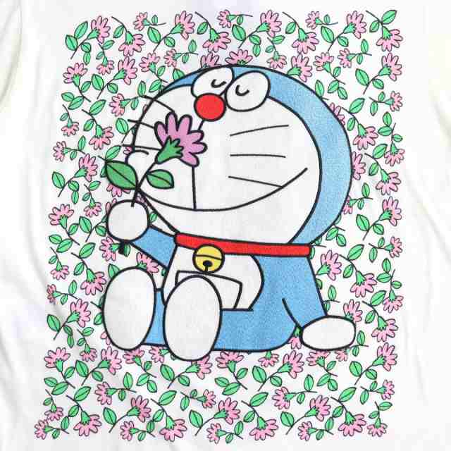 未使用品△正規品 GUCCI グッチ 615044 ドラえもん×花柄 クルーネック 半袖 Tシャツ オーバーシルエット オフホワイト×マルチカラー  XS｜au PAY マーケット