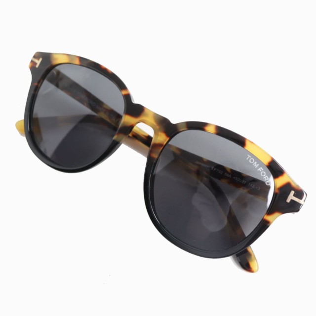 良品△TOM FORD トムフォード Jameson TF752 56A ロゴ付き ボストンウエリントン サングラス/アイウェア ハバナ 52□21  145 伊製 ケース｜au PAY マーケット