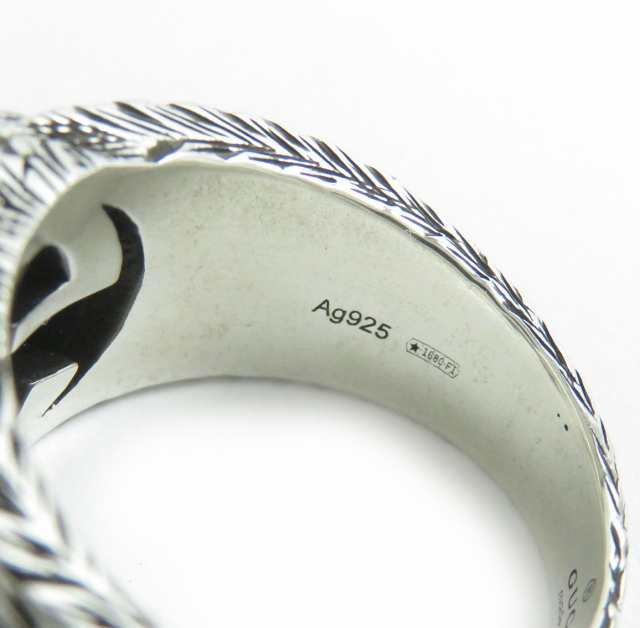 アクセサリーLY08 グッチ 極美品 インターロッキングG シルバーリング 指輪