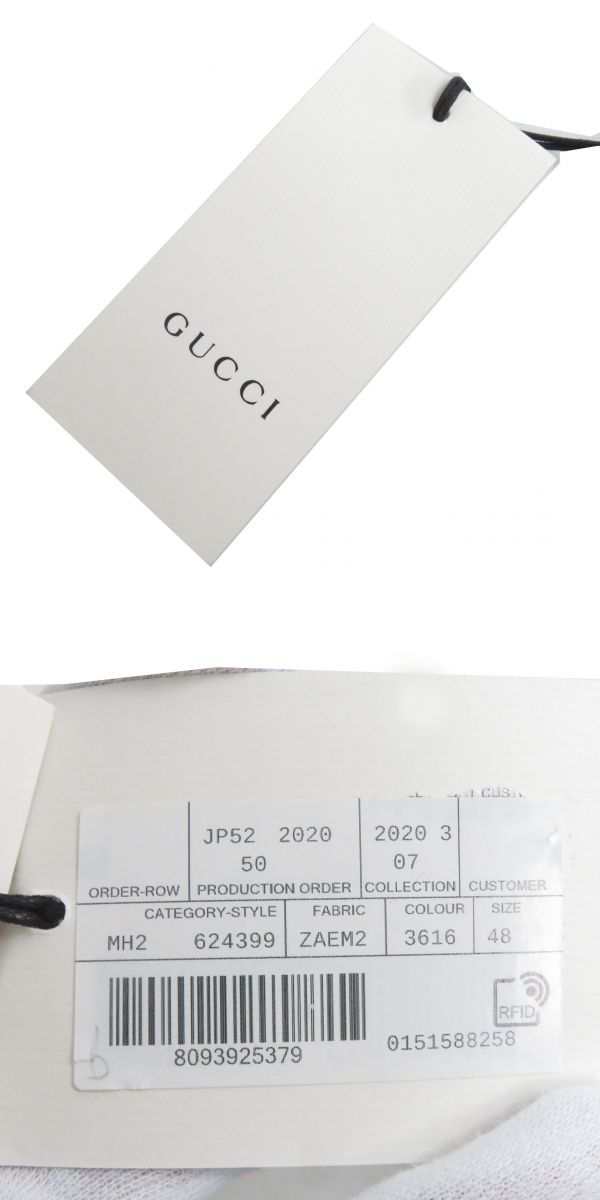 未使用品△正規品 GUCCI グッチ 20SS 624399 総柄デザイン シルク100