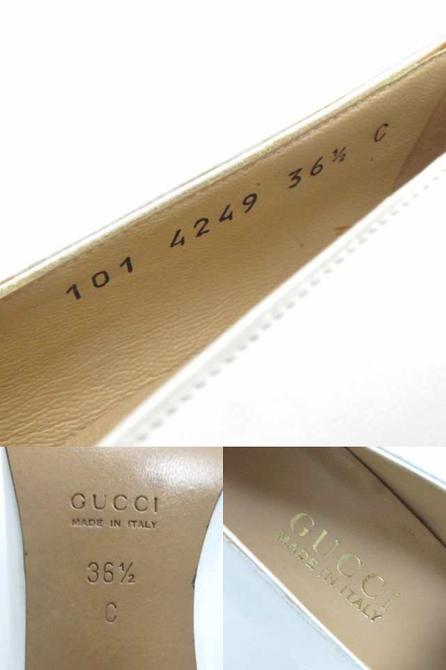 未使用△GUCCI グッチ 101 4249 ホースビット金具 アーモンドトゥ