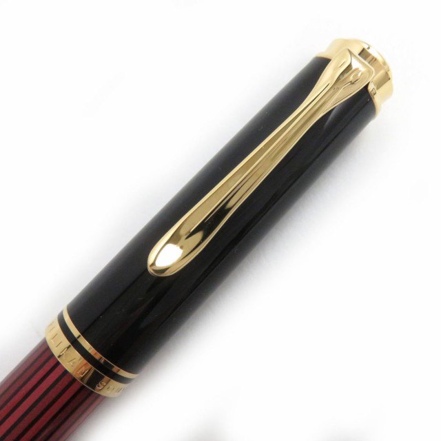 極美品△Pelikan ペリカン スーベレーン レッドストライプ キャップ式