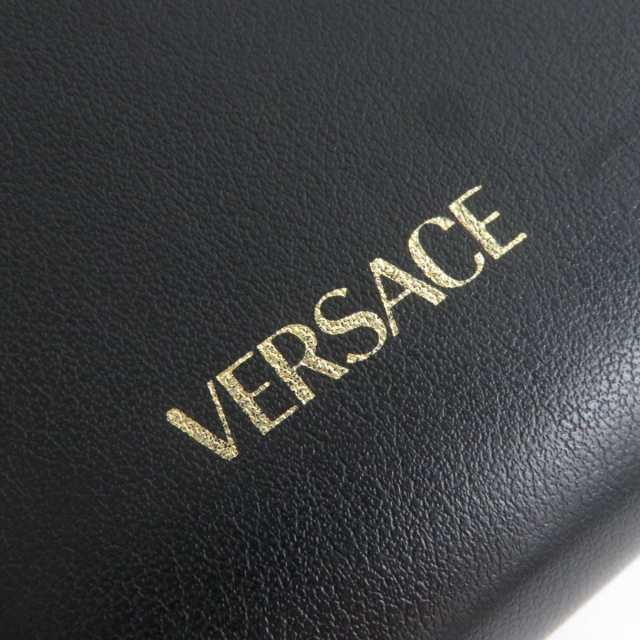 ヴェルサーチ VERSACE レザー メデューサ 長財布 ブラック ゴールド金具はっちゃんブランド