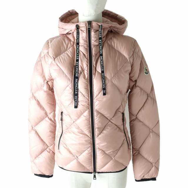 美品△正規品 MONCLER モンクレール 20SS OULX ウルクス ロゴパッチ・フード付き キルティング ダウンジャケット レディース ピンク  0 冬｜au PAY マーケット