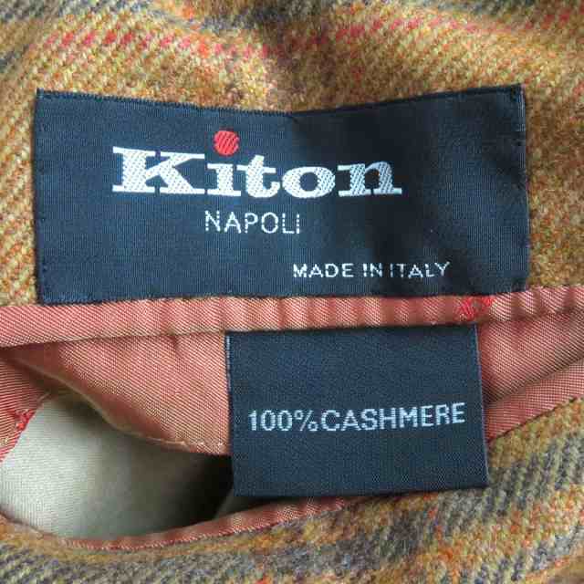 極美品△正規品 Kiton キートン チェック柄 カシミヤ100％ テーラード