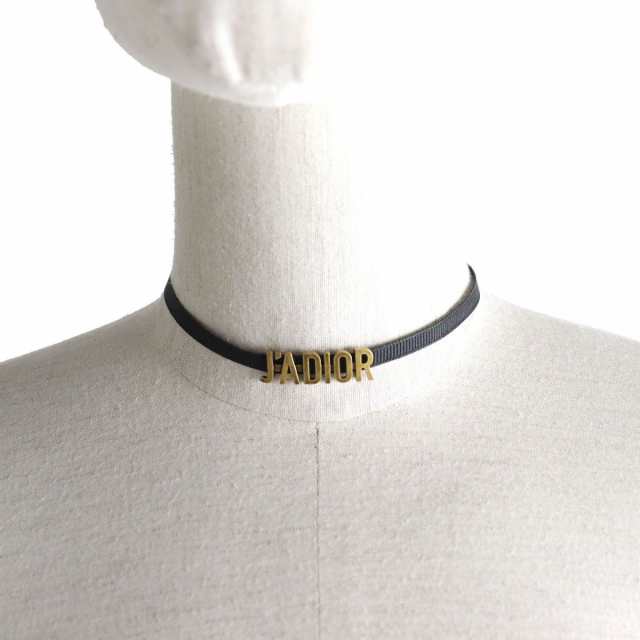 極美品△Christian Dior クリスチャンディオール JADIOR Choker ジャディオール チョーカー レディース ブラック×ゴールド  大人可愛い｜au PAY マーケット