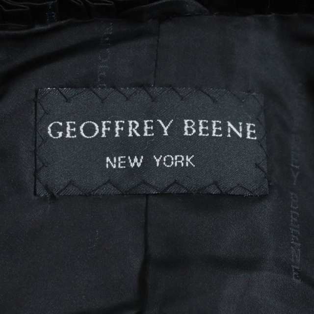 極美品▽GEOFFREY BEENE MINK ミンク 逆毛 裏地ロゴ柄 本毛皮コート