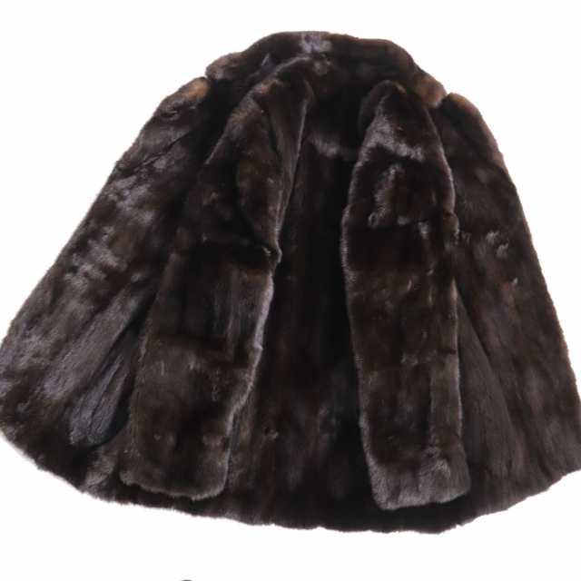 極美品☆VISCARDI ビスカルディ MINK ミンク 本毛皮コート ダーク