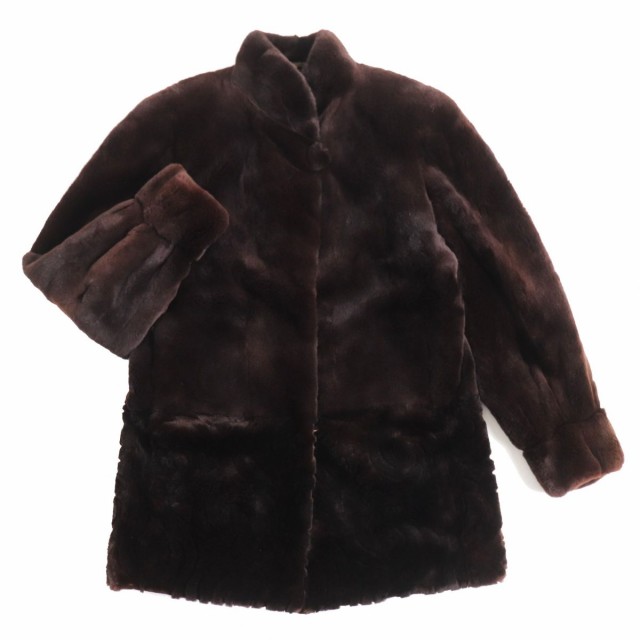 極美品☆OS FUR MINK シェアードミンク 裏地総柄デザイン 本毛皮