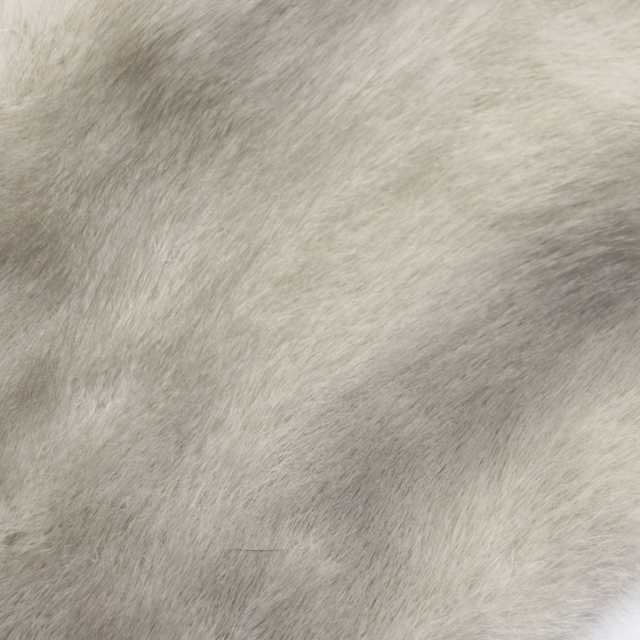 約137cm最大幅美品▼Josephine　ジョセフィーヌ　MINK　サファイアミンク　房付き　本毛皮大判ショール/ストール　ライトグレー　毛質艶やか・柔らか◎