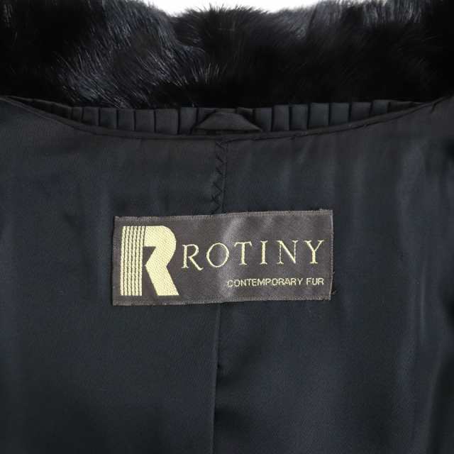 毛並み極美品▽ROTINY ロティニー MINK ミンク 本毛皮コート ブラック