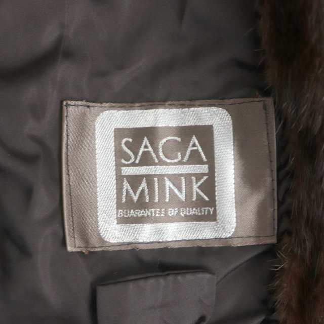 大幅値下/メール便OK/日本製 MINK 良品▽SAGA 裏地花柄刺繍入り MINK 本毛皮コート 本毛皮コート サガミンク 毛並み極美品▽SAGA  MINK 本毛皮コート ダークブラウン サガミンク 毛質艶やか・柔らか◎ 毛皮、ファー