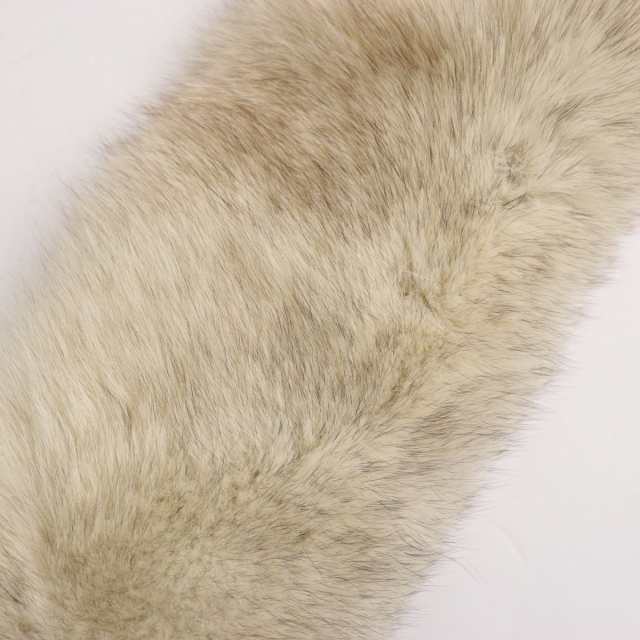 毛並み極美品◆SAGA FOX　サガフォックス　本毛皮ショール/ティペット　アイボリー　毛質艶やか・柔らか◎