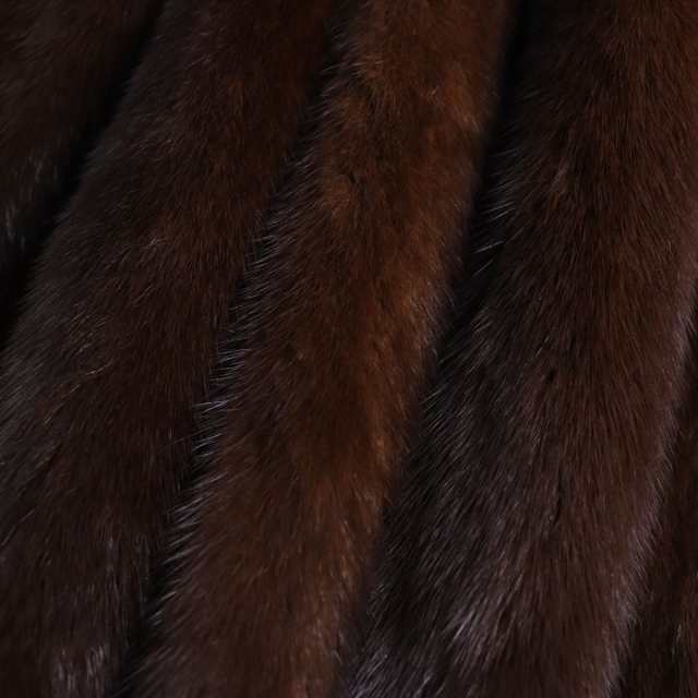 極美品☆fur canada MINK ミンク 本毛皮コート ブラウン 13号 毛質艶や ...