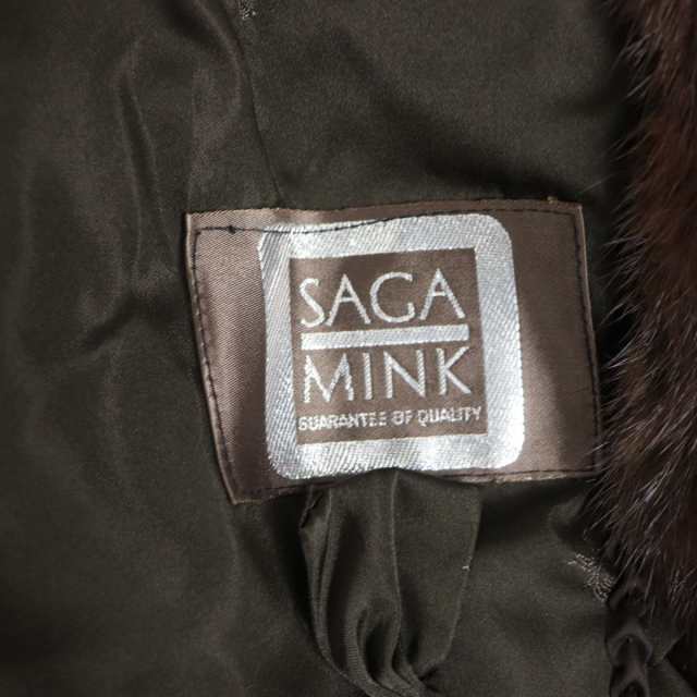 極美品▼SAGA MINK サガミンク 本毛皮コート ブラウン 毛質艶やか・柔らか◎