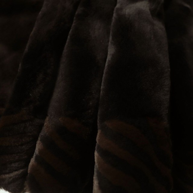 極美品☆Altima アルティマ MINK シェアードミンク 襟・袖デザイン 本毛皮ロングコート ブラウン F 毛質艶やか・柔らか◎