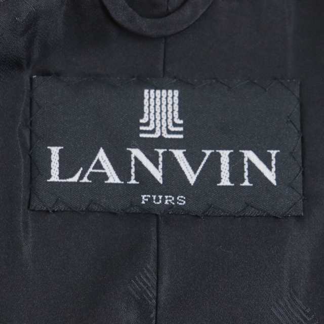 極美品▽LANVIN ランバン MINK ミンク 裏地ロゴ柄 本毛皮コート ...