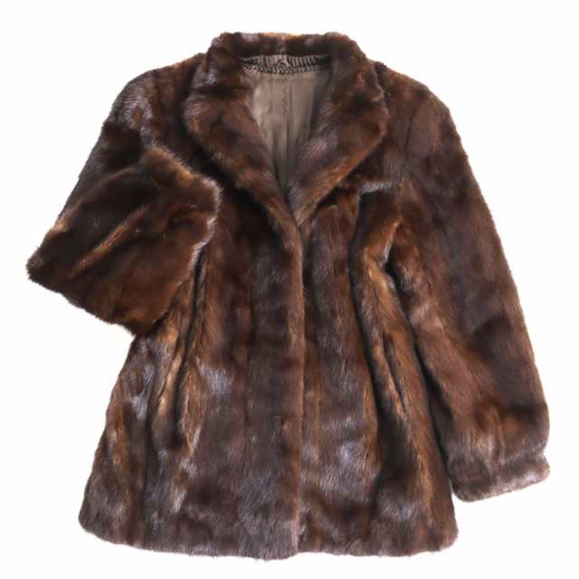 良品△MG Sable FUR MINK ミンク 本毛皮ショートコート ジャケット ...