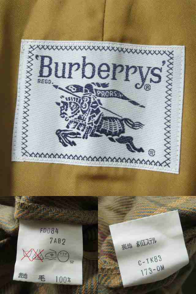 極美品◇ヴィンテージ Burberrys バーバリー FD084-027-42 裏地