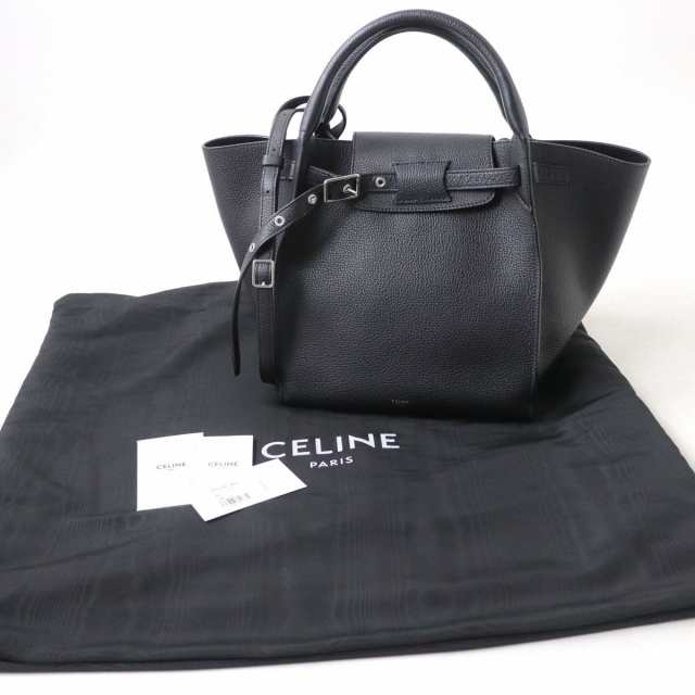 美品◇CELINE セリーヌ 18931 3A4U.38NO ビッグバッグ スモール 新ロゴ 2WAY レザー ハンドバッグ ショルダーバッグ  ブラック 黒 伊製｜au PAY マーケット