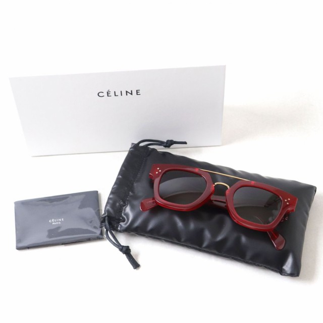 極美品◇UV対策◎ CELINE セリーヌ CL40024U ダブルブリッジ セル