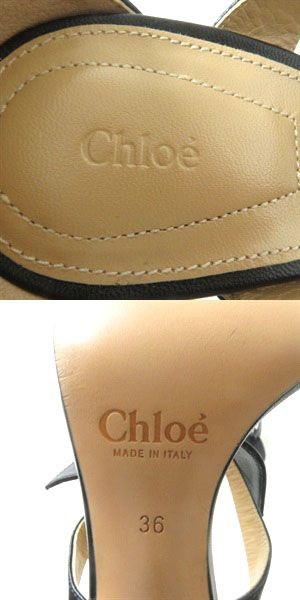 未使用品☆Chloe クロエ アンクルストラップ レザー トリプルリボン