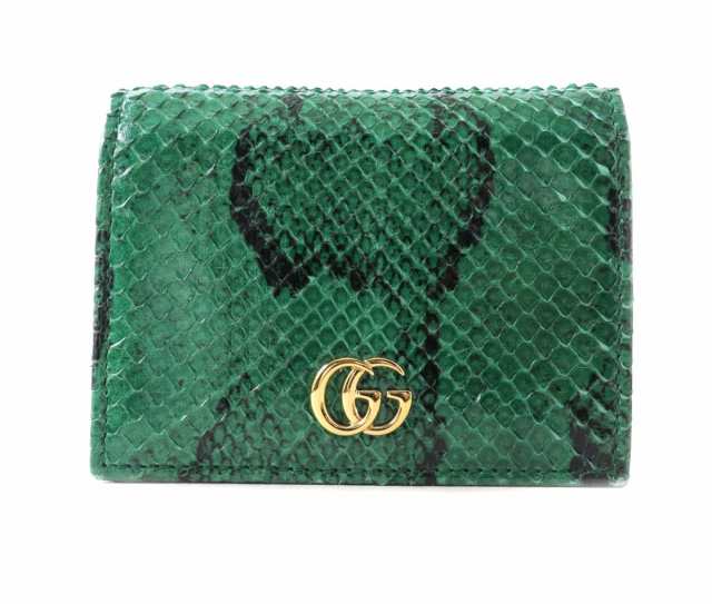 グッチ GUCCI GGマーモント パイソンウォレット 二つ折り財布