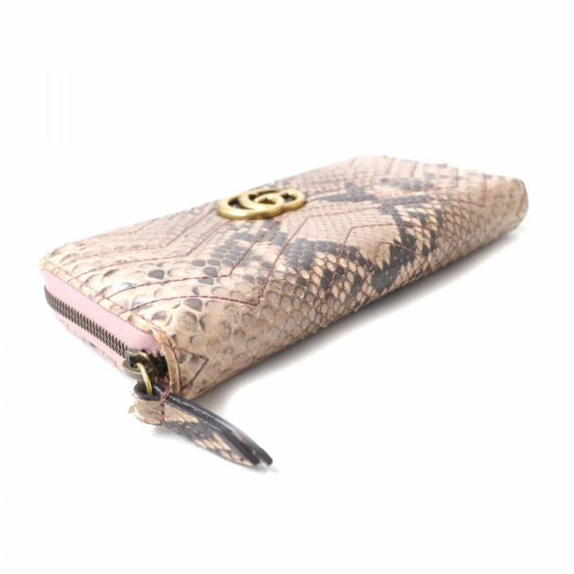 良品☆GUCCI グッチ 443123 GGマーモント パイソンレザー ラウンド