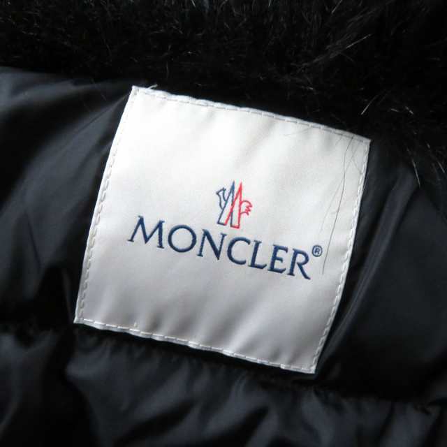 極美品★国内正規品 MONCLER モンクレール  CRUCIANELLE 21-22AW フード付 エコファートリミング ロングダウンコート レディース 黒 2 h03-st30303-759