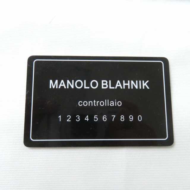 未使用品★MANOLO BLAHNIK マノロブラニク ハンギシ85 ビジュー装飾 ポインテッドトゥ サテン パンプス ブルー 37 イタリア製 箱・保管袋付 h08-st30307-286