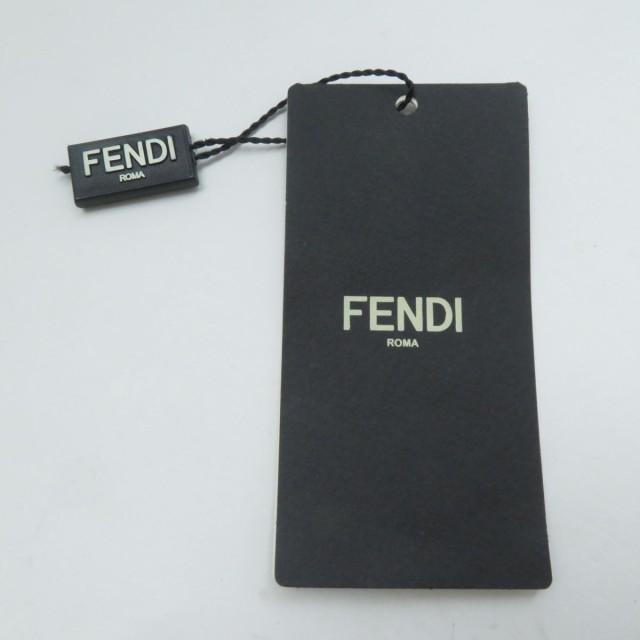 未使用品★FENDI フェンディ 7AR987 ズッカ 総柄 レザー AirPods case／イヤホンケース ブラック×イエロー 箱・保管袋・リボン付き