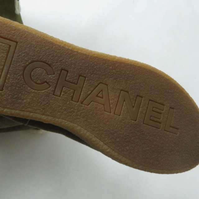 美品☆CHANEL シャネル G26557 マトラッセ ココマーク ロングムートンブーツ レディース フラット カーキ×アイボリー 36 イタリア製の通販はau  PAY マーケット - 衣類＆ブランドリサイクルGREEN | au PAY マーケット－通販サイト