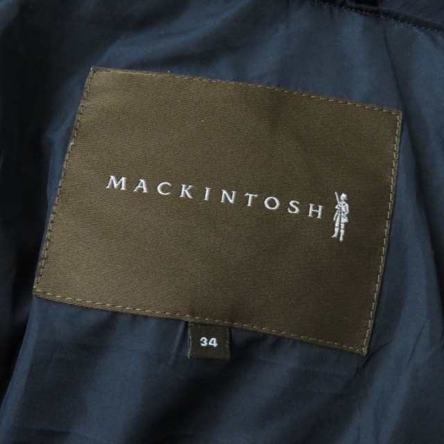 良品★正規品 MACKINTOSH マッキントッシュ 比翼仕立て 裏ボアフード付き ダウンジャケット／コート レディース ネイビー 34｜au PAY  マーケット