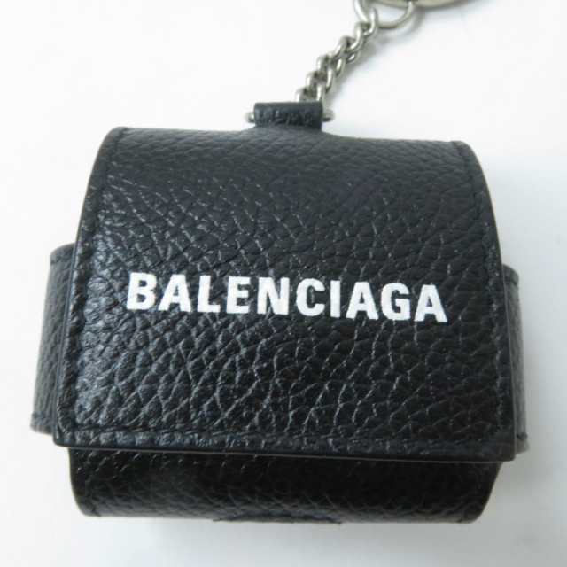 極美品☆BALENCIAGA バレンシアガ 655679 ロゴ入り レザー AIRPODS