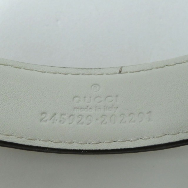 美品☆GUCCI グッチ 245929 GG柄 グッチシマレザー ラビットファー