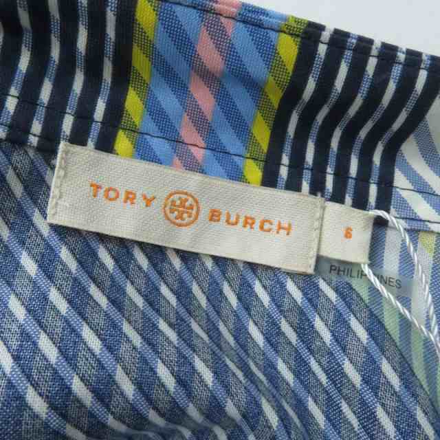 未使用品★正規品 TORY BURCH トリーバーチ 71701 ロング丈 ノースリーブ ラップワンピース レディース マルチカラー 6  タグ付き｜au PAY マーケット