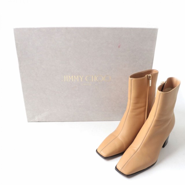 良品☆JIMMY CHOO ジミーチュウ BRYELLE 65 JCロゴ金具付き チャンキー