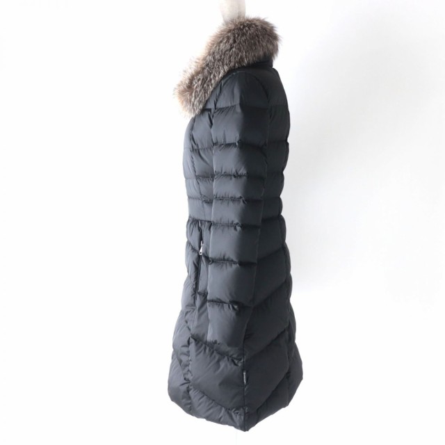 美品★正規 19-20AW MONCLER モンクレール HIRONDELLE イロンデール FOXファー付き ダウンコート 黒 サイズ1 ハンガー・ガーメント付き