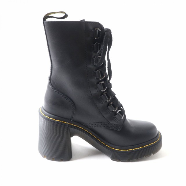 美品★Dr.Martens ドクターマーチン CHESNEY チェスニー 8ホール レースアップ チャンキーヒール レザーブーツ ブラック 黒 UK3  レディー｜au PAY マーケット