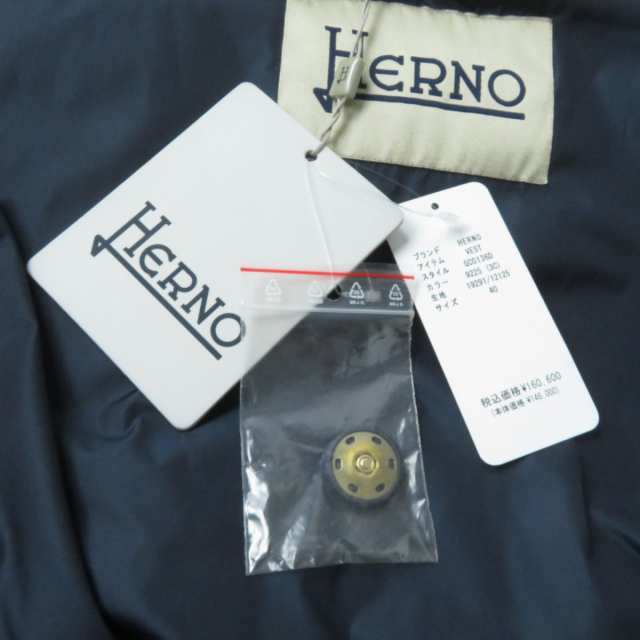 未使用品☆正規品 定価160600円 HERNO GC0136D ロゴプレート付