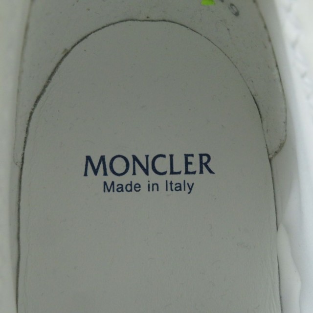 極美品★MONCLER モンクレール TAISS SCARPA ロゴ入り レースアップ スニーカー／シューズ／靴 ホワイト×イエロー 39 伊製  箱・袋・紐付｜au PAY マーケット