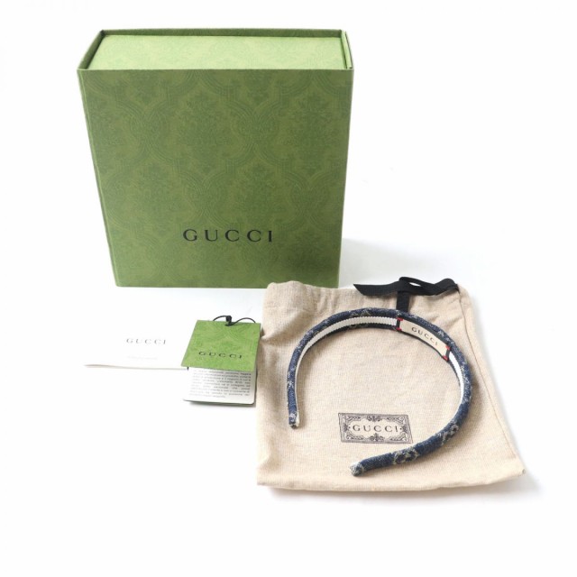 美品☆GUCCI グッチ 652835 3HAAH エコ ウォッシュ ド デニム ヘア