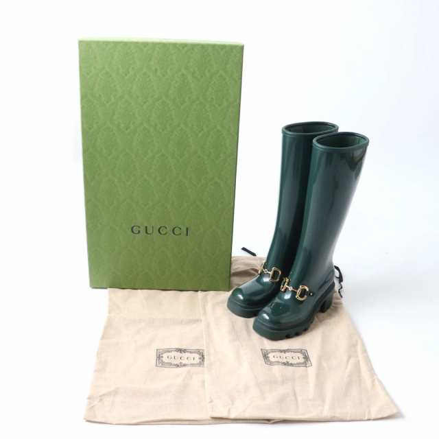 未使用品☆GUCCI グッチ 659707 ホースビット ラバー ロングブーツ